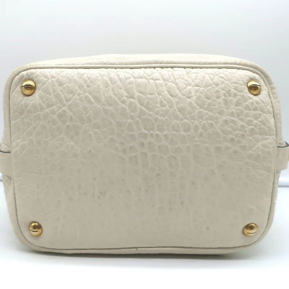 Christian Dior Bucket Bag Cream Grained Leather Small Shoulder Bag - Picture 7 of 12